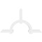 Ekena Millwork Ericson Architectural Grade PVC Gable Bracket, 96"W x 56"H x 4"D x 6"F, 14/12 Pitch GBP096X56X0406ERI00 - alternate 3
